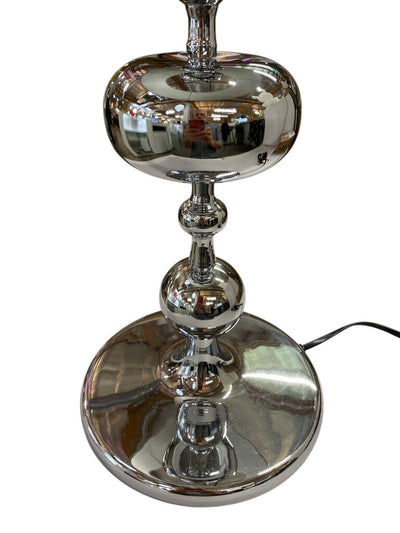 Groovy Chrome Lamp with Silver Shade