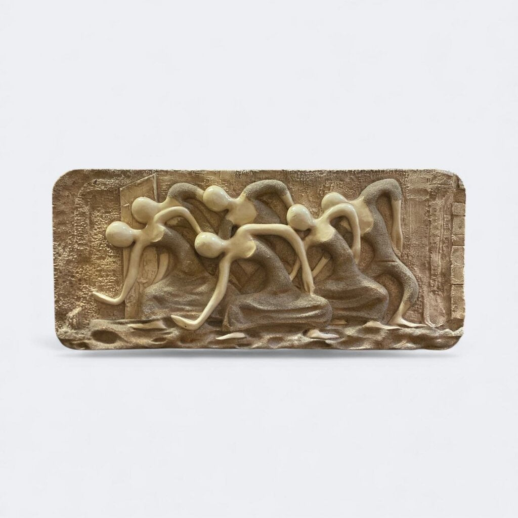 Mid Century "Dancers" Original Relief Wall Art by Finesse Originals