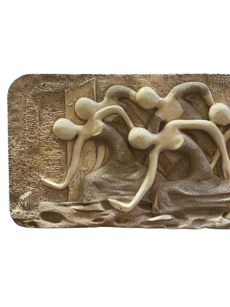 Mid Century "Dancers" Original Relief Wall Art by Finesse Originals
