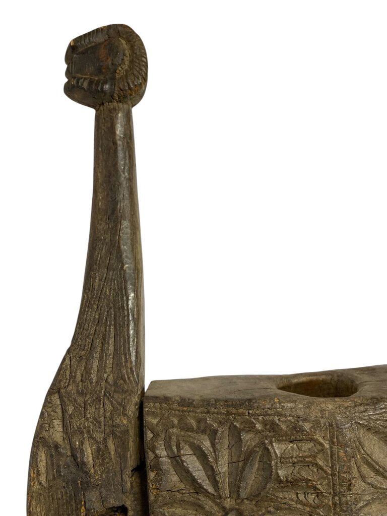 Vintage Indian Wooden Land Horse from the Naga Tribe