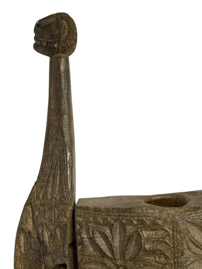 Vintage Indian Wooden Land Horse from the Naga Tribe