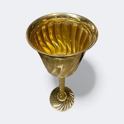 Vintage Brass Champagne Bucket on a Pedestal Stand