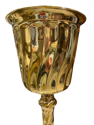 Vintage Brass Champagne Bucket on a Pedestal Stand