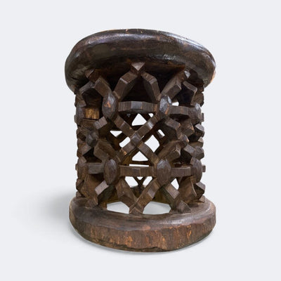 Vintage 15" Bamileke King Stool from Cameroon