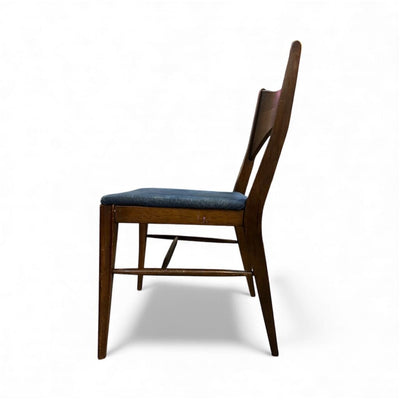 Mid-Century Modern Pair of Walnut Bowtie Dining Chairs by Lenoir (Set of 2)