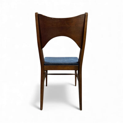 Mid-Century Modern Pair of Walnut Bowtie Dining Chairs by Lenoir (Set of 2)