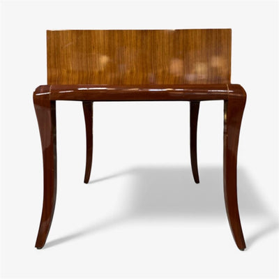 Mid Century Parquet Top End Table