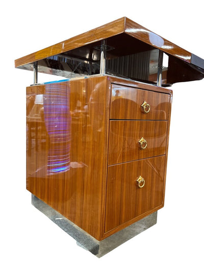 Mid Century Laminate & Leather Executive Desk