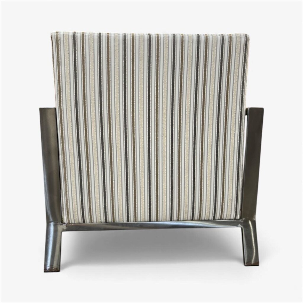 Vintage Striped Accent Arm Club Chair