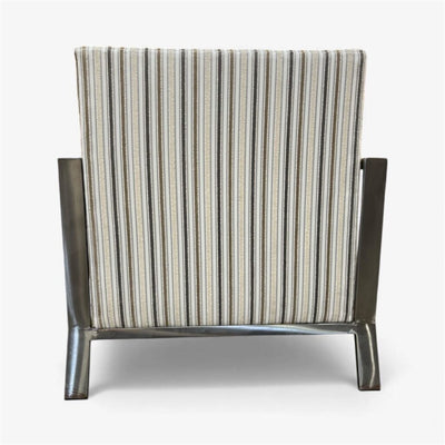 Vintage Striped Accent Arm Club Chair