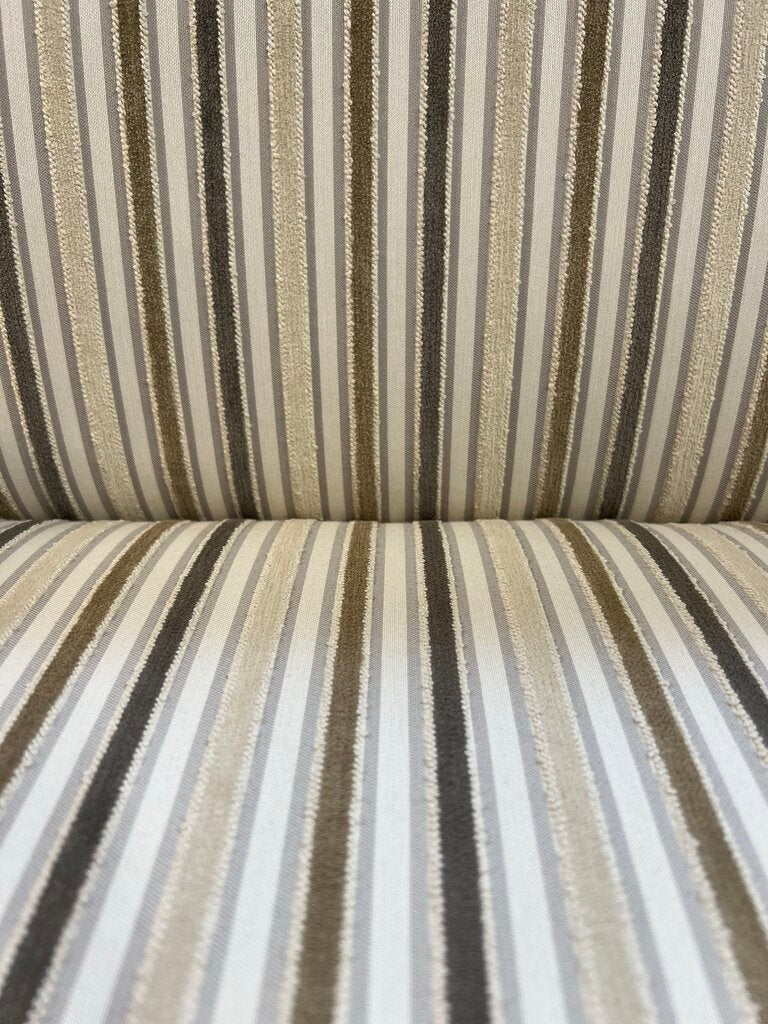 Vintage Striped Accent Arm Club Chair