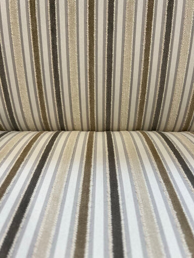 Vintage Striped Accent Arm Club Chair