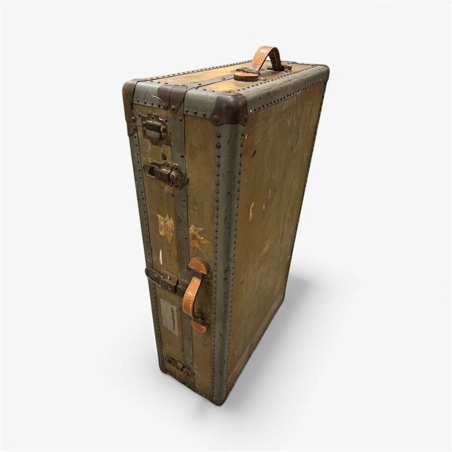 Antique Skinny Wardrobe Steamer Trunk