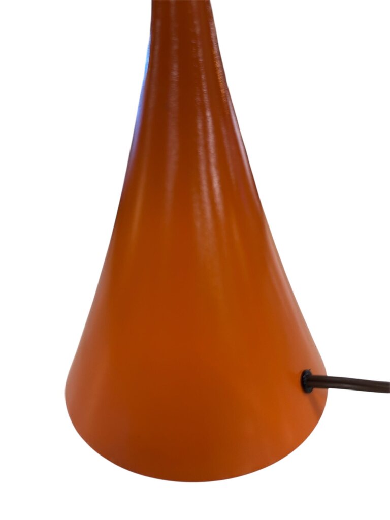 Mid Century Pair Laurel Mushroom Lamp in Orange (Set of 2)