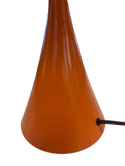 Mid Century Pair Laurel Mushroom Lamp in Orange (Set of 2)