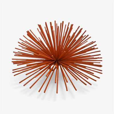 Modern Pair of Orange Sea Urchins (Set of 2)