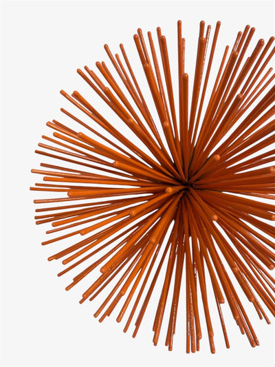 Modern Pair of Orange Sea Urchins (Set of 2)