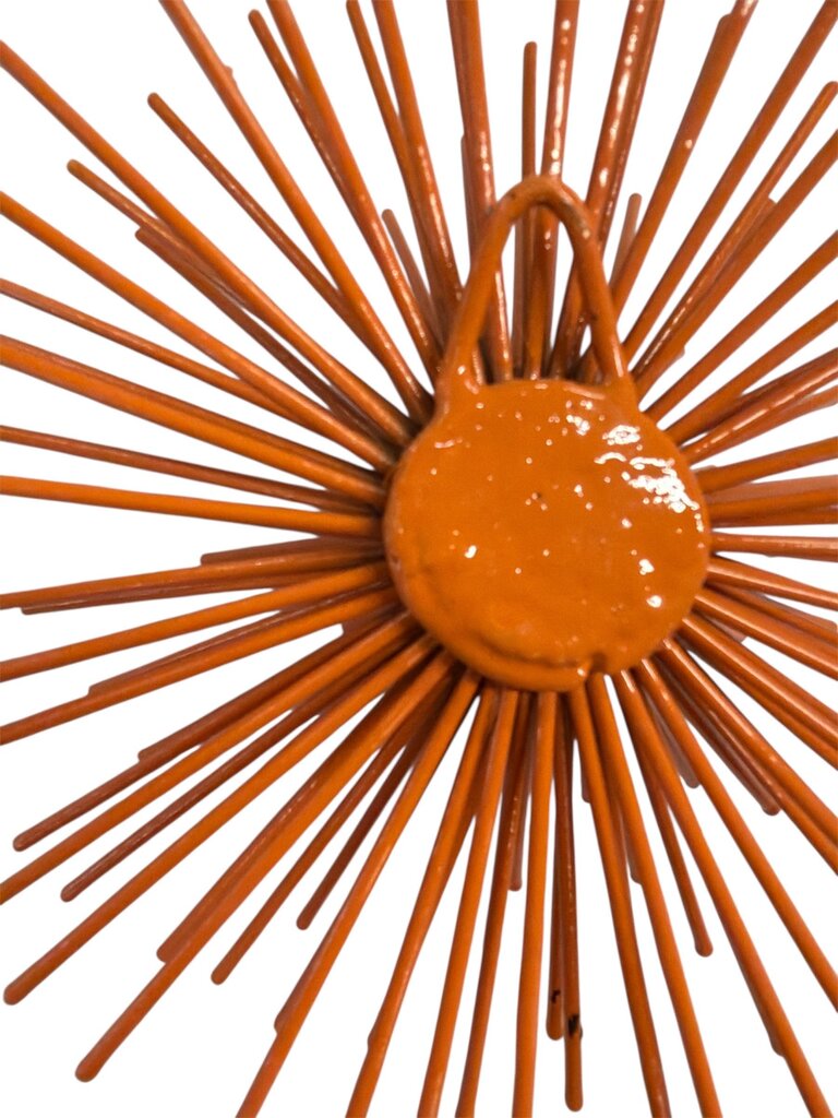 Modern Pair of Orange Sea Urchins (Set of 2)