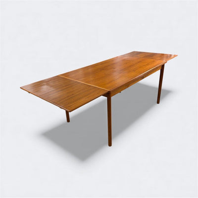 1960s Danish Modern Teak Extendable Dining Table by BRDR Furbo