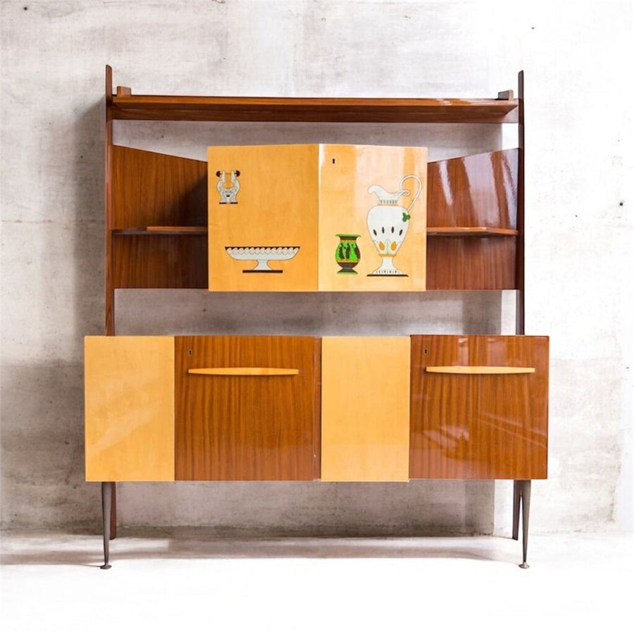 Vintage Rare Italian 1950"s Bar Cabinet by Vittorio Dassi