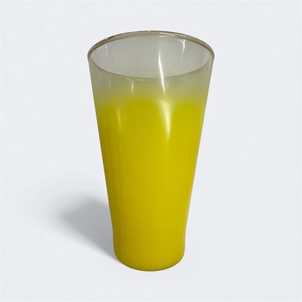 Vintage Blendo Frosted Yellow Pitcher and Tumbler Set (Set of 7)