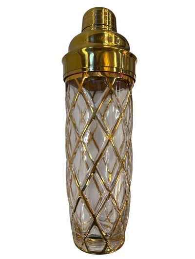 Golden Trellis Glass Cocktail Shaker