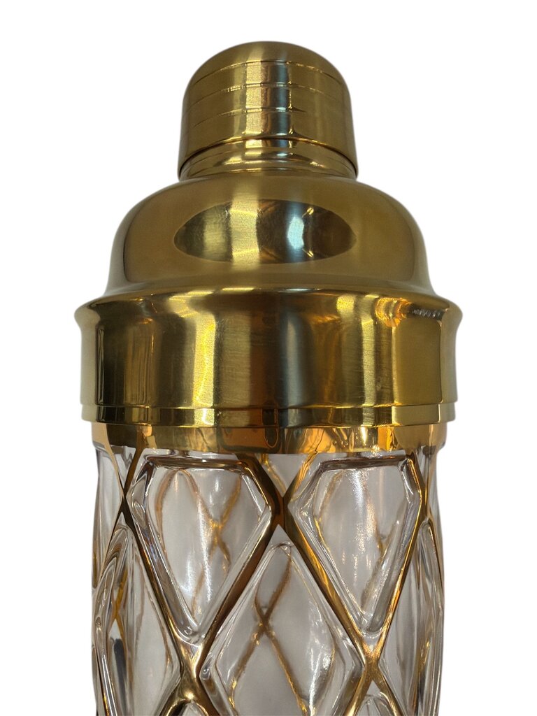 Golden Trellis Glass Cocktail Shaker