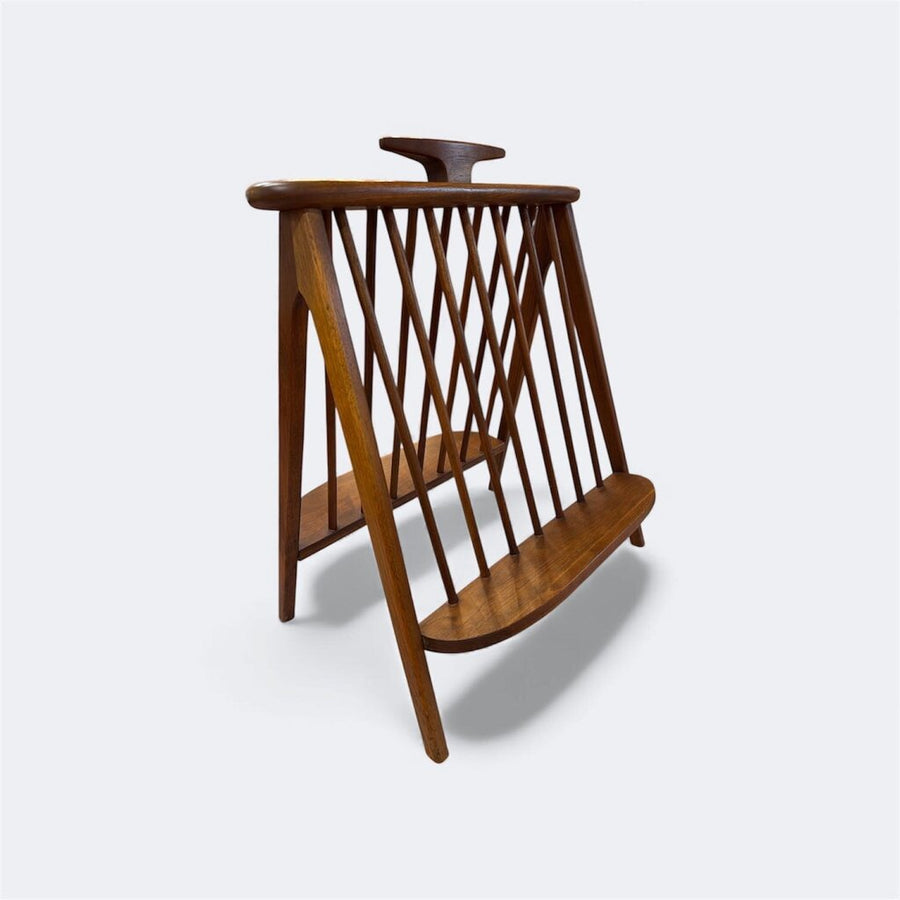 Arthur Umanoff Mid century Walnut Magazine/Vinyl Holder