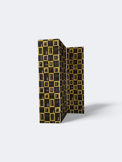 1950's British Room Divider Screen Covered with Sanderson Fabric of London (Three 8-foot by 2-foot Panels)