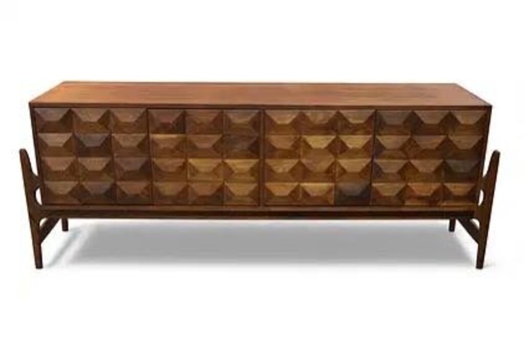 Mid Century Modern Style Credenza in Walnut