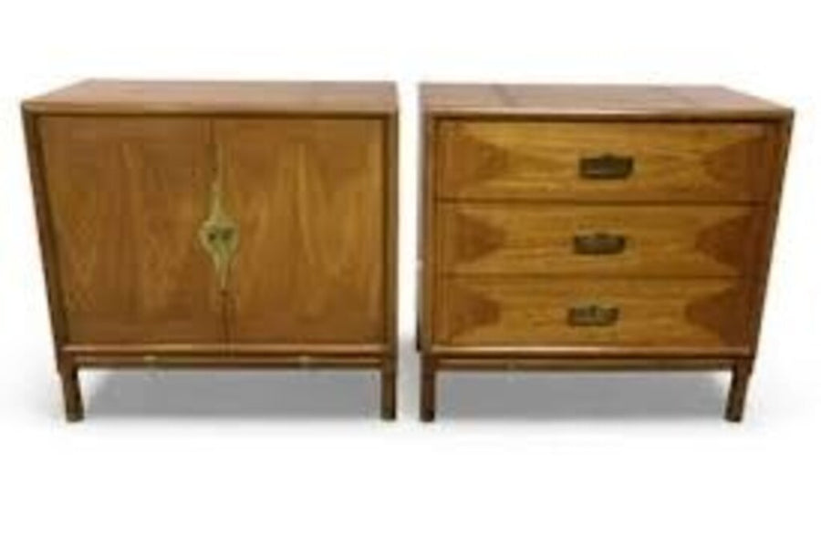 Mid Century Pair of Chest Nightstands (Set of 2)