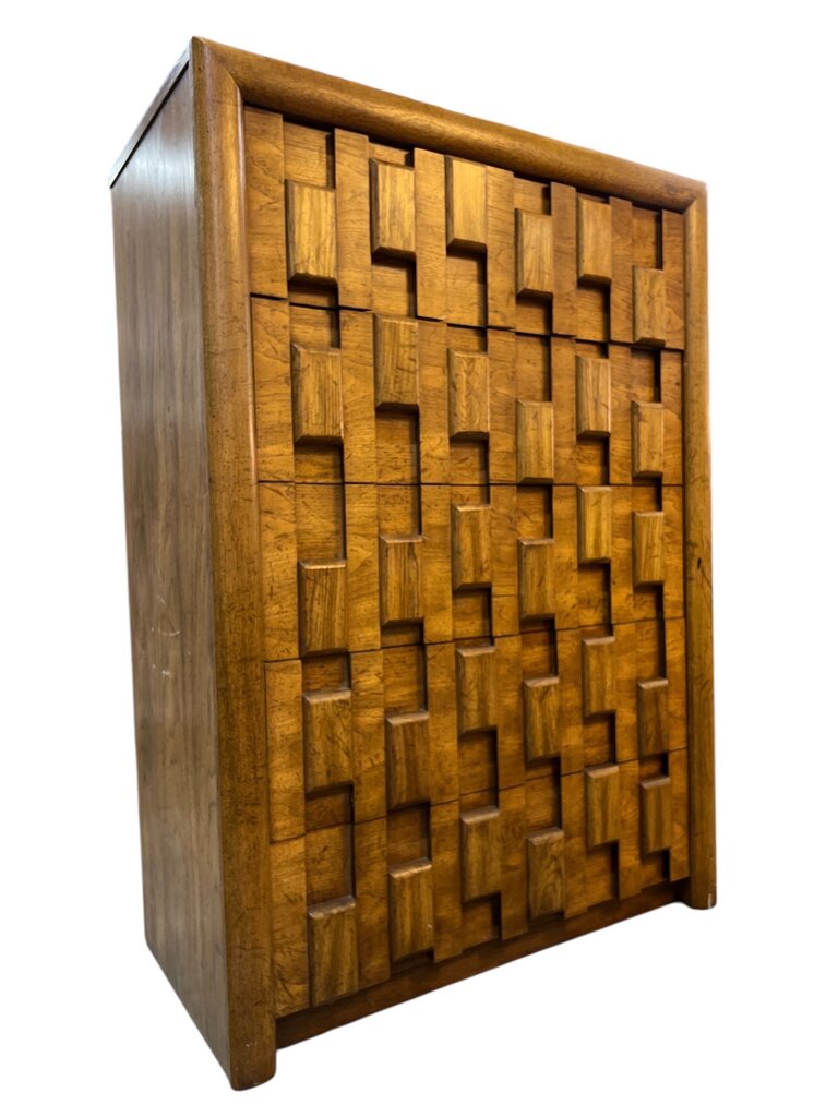 Mid Century Highboy with 5 Drawers