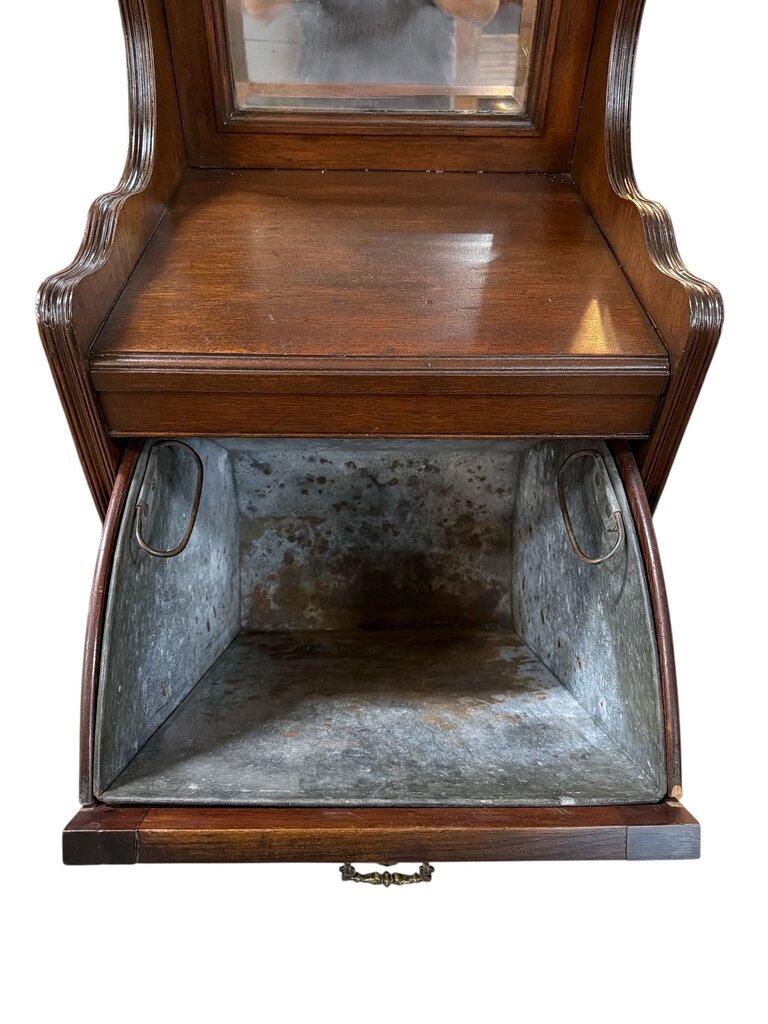 Antique Victorian Carved Walnut Coal Box