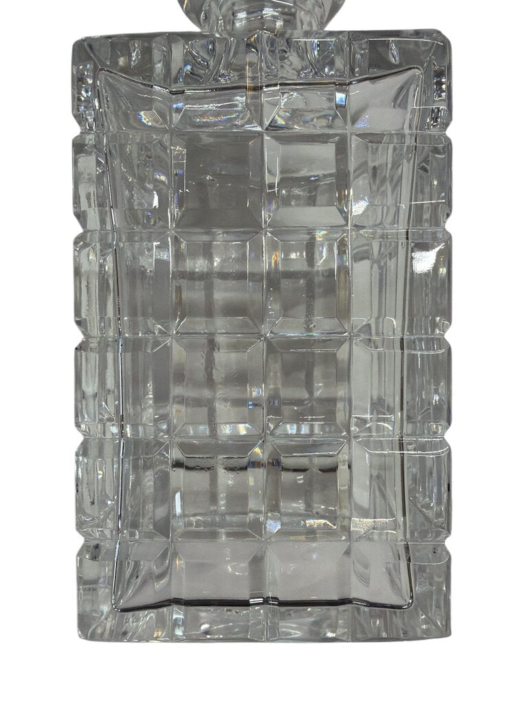 Atlantis Leaded Crystal Decanter with Gridded Design
