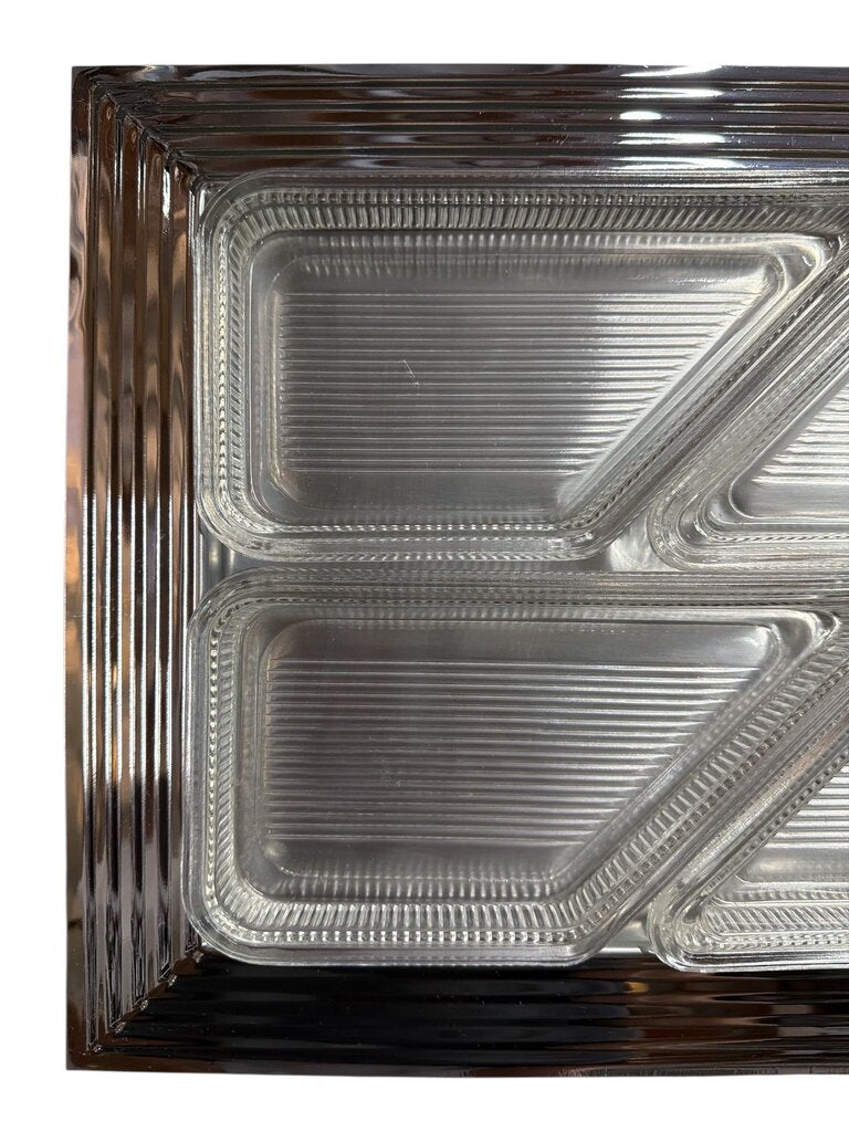 Norman Bel Geddes Rome New York Chrome Tray with Divided Dishes