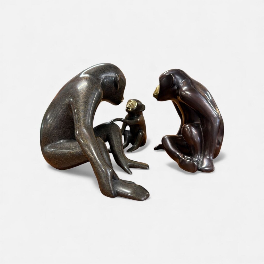 Loet Vanderveen Family of Bronze Monkeys in Solid Bronze # 259/750