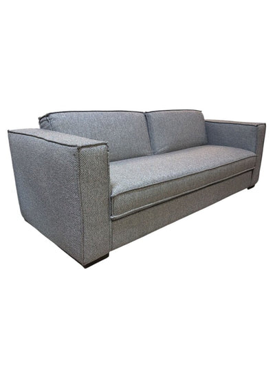 Modern Grey Futon Sofa Bed Drop Down Back