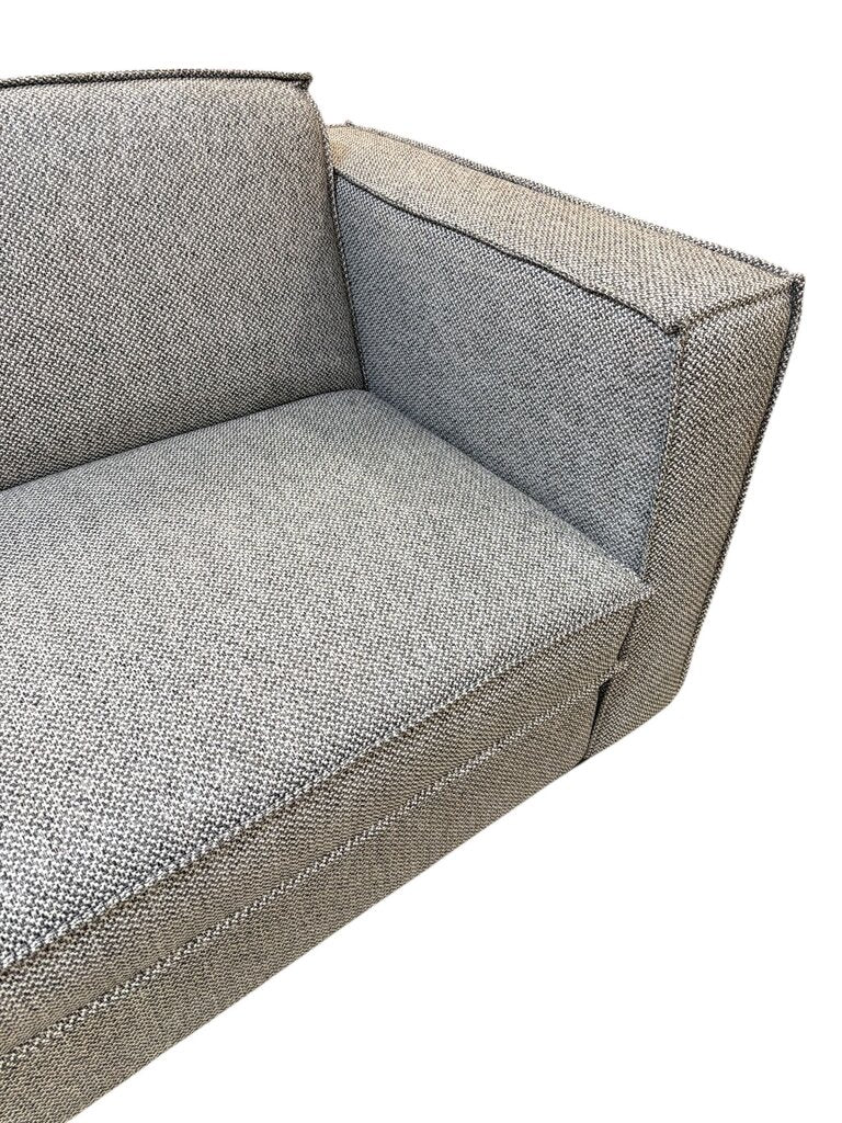Modern Grey Futon Sofa Bed Drop Down Back