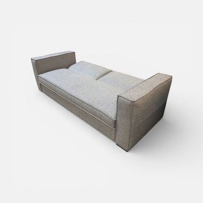 Modern Grey Futon Sofa Bed Drop Down Back