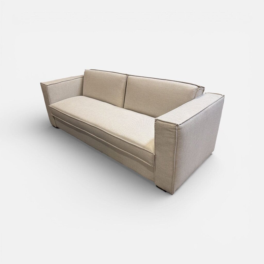 Modern Pale Grey Futon Sofa Bed Drop Down Back