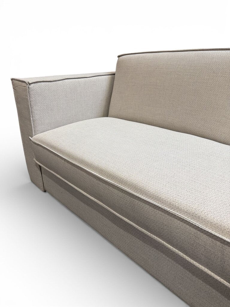 Modern Pale Grey Futon Sofa Bed Drop Down Back