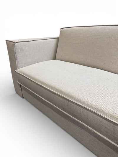 Modern Pale Grey Futon Sofa Bed Drop Down Back