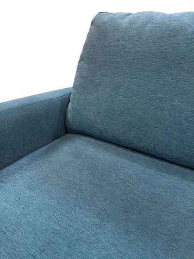 Blue L-Shape Sleeper Sectional Sofa w/Chaise End