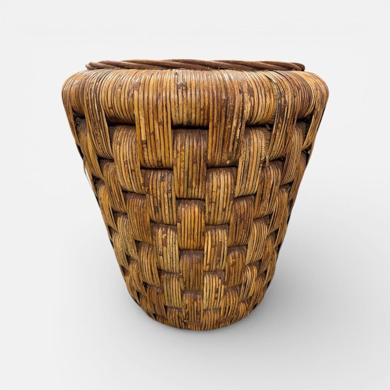 woven rattan planter Large Woven Rattan Planter w/ Cloth Liner