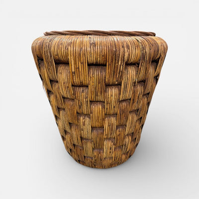 Large Woven Rattan Planter w/ Cloth Liner