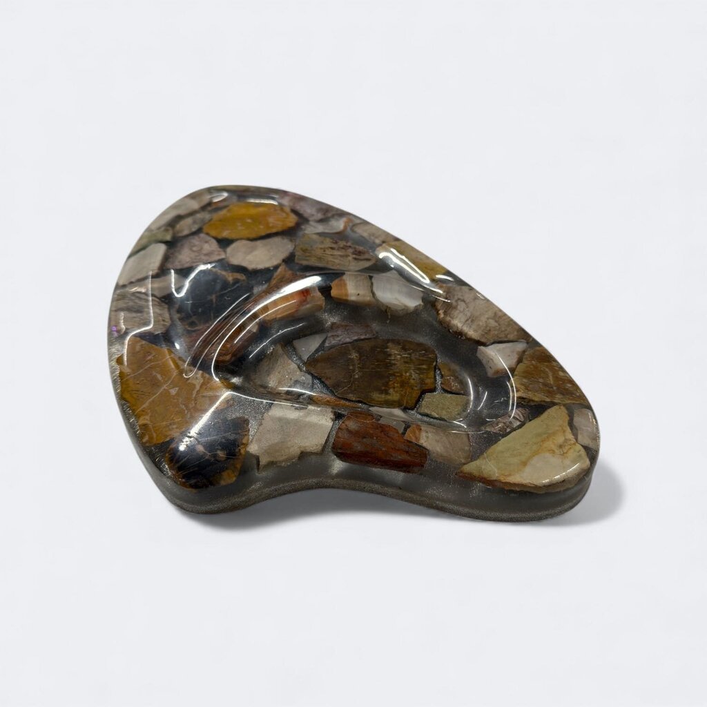 Groovy Vintage Agate/Petrified Wood Catch All