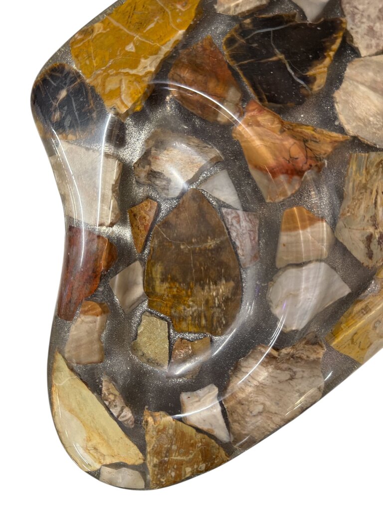 Groovy Vintage Agate/Petrified Wood Catch All
