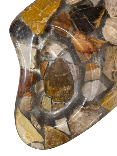 Groovy Vintage Agate/Petrified Wood Catch All