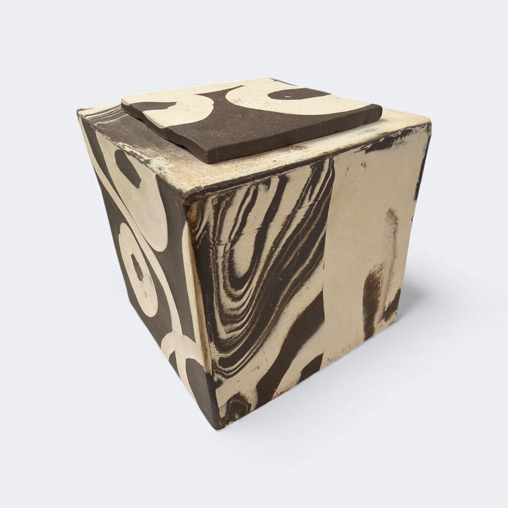 Uber Cool Brown/Neutral Studio Pottery Lidded Box