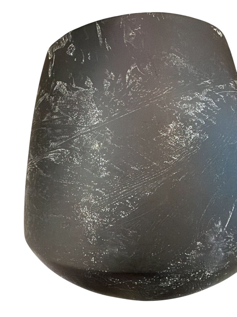 Lightweight Black Marbled Resin Planter